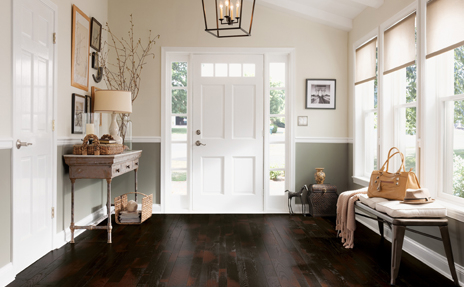 Dark Hardwood Flooring in Entryway